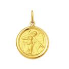Pingente Redondo Medio 2,6cm Ouro Maciço 18k FDMR2-K430 (22 Santos)