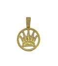 Pingente rei m - banhado a ouro 18k
