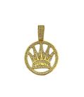 Pingente rei m - banhado a ouro 18k