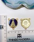 Pingente Religioso Nossa Senhora Aparecida 3 Saídas Ouro 18k - 01 Unidade