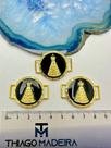 Pingente Religioso Passante Nossa Senhora Aparecida Preto - Banho de Ouro 18K - 01 Unidade