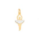 Pingente Rommanel Bailarina Rhodium Na Saia Fol Ouro 540434 Pingente Rommanel Bailarina Rhodium Na Saia Fol Ouro 540434