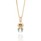 Pingente rommanel banhado ouro 18k nossa senhora de fátima 542924