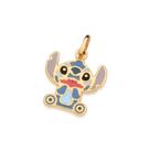 Pingente rommanel banhado ouro 3x 24k 18k e 22k infantil unissex disney stitch 542863