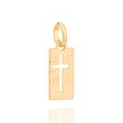 Pingente Rommanel Cruz Vazada Banhado A Ouro 18k - 540004