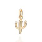 Pingente rommanel feminino banhado ouro 18k cacto mandacaru 542947