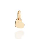 Pingente rommanel feminino banhado ouro 18k coração pequeno 542882