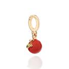 Pingente rommanel feminino banhado ouro 18k maçã 3d 542941