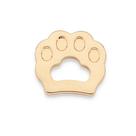 Pingente rommanel feminino banhado ouro 18k pata pet cachorro gato 542897