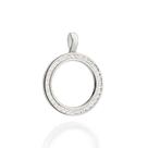 Pingente rommanel feminino redondo prata 925 círculo cravejado pedra zircônia 840127 Pingente rommanel feminino redondo prata 925 círculo cravejado pedra zircônia 840127