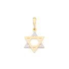 Pingente Rommanel Fol Ouro18k Estrela De Davi 540136