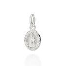 Pingente rommanel prata 925 feminino nossa senhora do carmo cravejado pedra zircônias 840072