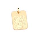 Pingente rommanel unissex banhado ouro 18k retangular personalizável foto 542774