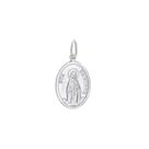 Pingente Santa Edwiges Oval Modelo 02 Prata 925 Kl