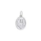 Pingente Santa Rita De Cássia Oval Modelo 02 Prata 925 Kl
