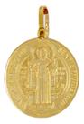 Pingente Sao Bento Laser Mini Ouro 18k Amarelo