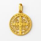 Pingente Sao Bento Vazado Grande Ouro 18k Amarelo