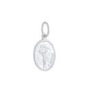 Pingente São Dimas Oval Prata 925 Kl