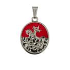Pingente São Jorge Guerreiro 2,5 cm Metal Niquelado