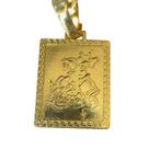 Pingente São Jorge Placa M - Banhado a ouro 18k
