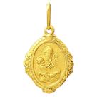 Pingente São José Moldura Ouro 18K Ouro 18K Oval Bordada k110 Pingente São José Moldura Ouro 18K Ouro 18K Oval Bordada k110