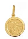 Pingente são miguel arcanjo em ouro 18k 750 joia redonda