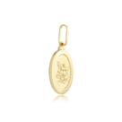 Pingente São Miguel Arcanjo Oval Dupla Face Ouro Amarelo18kl