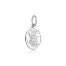 Pingente São Miguel Arcanjo Oval Prata 925 Kl