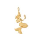 Pingente sereia banhado à ouro cravejado micro zircônia