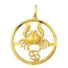 Pingente Signo do Zodíaco Câncer Ouro 18K Grande K400