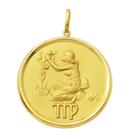 Pingente Signo do Zodíaco Qualquer Signos Grande Forrado em Ouro 18K K1200