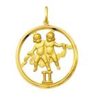 Pingente Signo Redondo Grande 2.8cm Ouro 18k K470