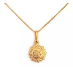 PINGENTE SOL DUPLA FACE EM OURO 18K 750 (cod45y)