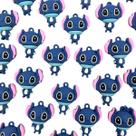 Pingente Stitch 30mm Infantil Emborrachado Chaveiro 5pçs