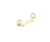 Pingente Suporte p/ 2 Pingentes Ouro 18 Kilates Peso 0.50 Gr 22 mm