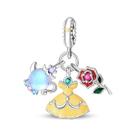 Pingente TBYHR Princesa Rosa em Prata 925 com Zircônia Cúbica Pingente TBYHR Princesa Rosa em Prata 925 com Zircônia Cúbica