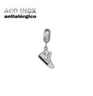Pingente Tênis Branco em Aço Inox Antialérgico Pulseiras Berloque