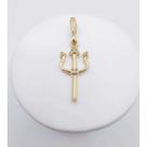 Pingente tridente exu cravejado micro zircônia banhado ouro