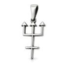 Pingente Tridente Exu, Prata 925