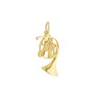 Pingente Trompa Ouro Amarelo 18 Kl Pingente Trompa Ouro Amarelo 18 Kl
