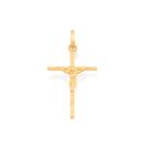 Pingente Unisex Cruz com Cristo Banhado a Ouro 18k 540027