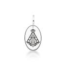 Pingente Unissex Prata 925 de Nossa Senhora Aparecida Gravado a Laser