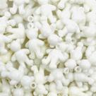 Pingente Ursinho Branco 27mm Acrílico 5un 8g