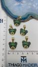 Pingente Urso Cravejado em Ouro 18k - 01 Unidade
