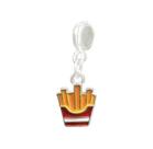 Pingentes Batata Frita banho Prata Pulseiras Berloques