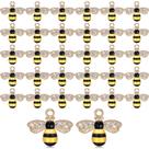 Pingentes Charm Bee com strass para fazer joias x32