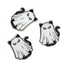 Pingentes De Acrílico De Gato Bruxa Branca E Fantasma De Halloween (10 Peças) Para Joias DIY,