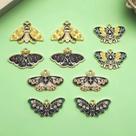 Pingentes De Halloween 10 Peças De Liga Esmaltada Em Formato De Mariposa E Borboleta Para Acessórios