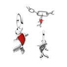 Pingentes De Prata Esterlina 925 Para Joias DIY Femininas: Peixe, Flor, Camaleão, Coração Contas