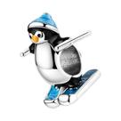 Pingentes De Prata Esterlina 925 Para Mulheres, Em Formato De Pinguim Dançando E Esquiando, Para